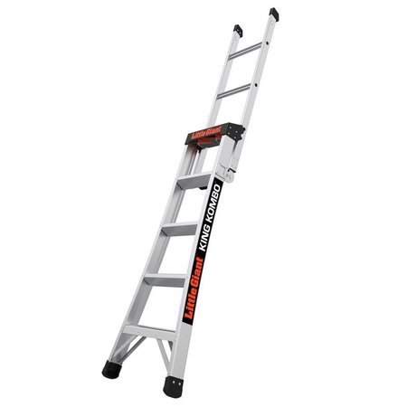 Little Giant Ladders King Kombo 8 ft. H Aluminum Telescoping Multi-Position Ladder Type IA 300 lb. capacity 14905-002